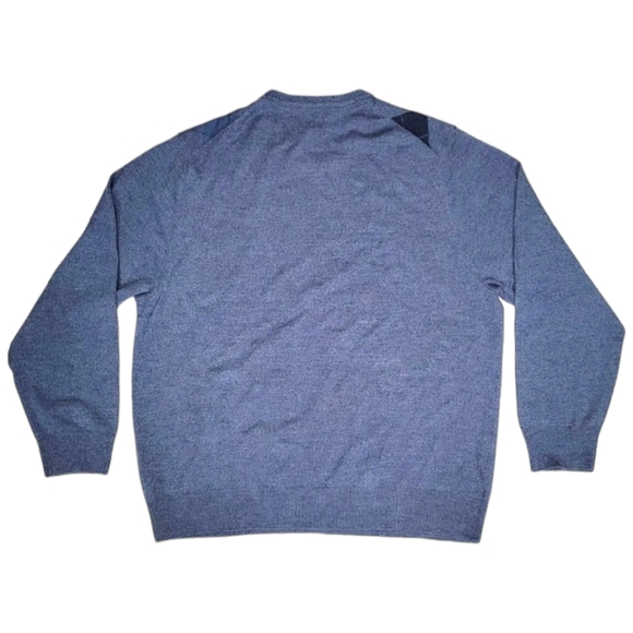 DOCKERS Men's XXL Pullover, Round Neck Sweater Blue designs, Long Sleeves. - Picture 5 of 10